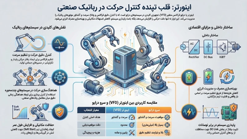 نقش اینورتر در تجهیزات رباتیک